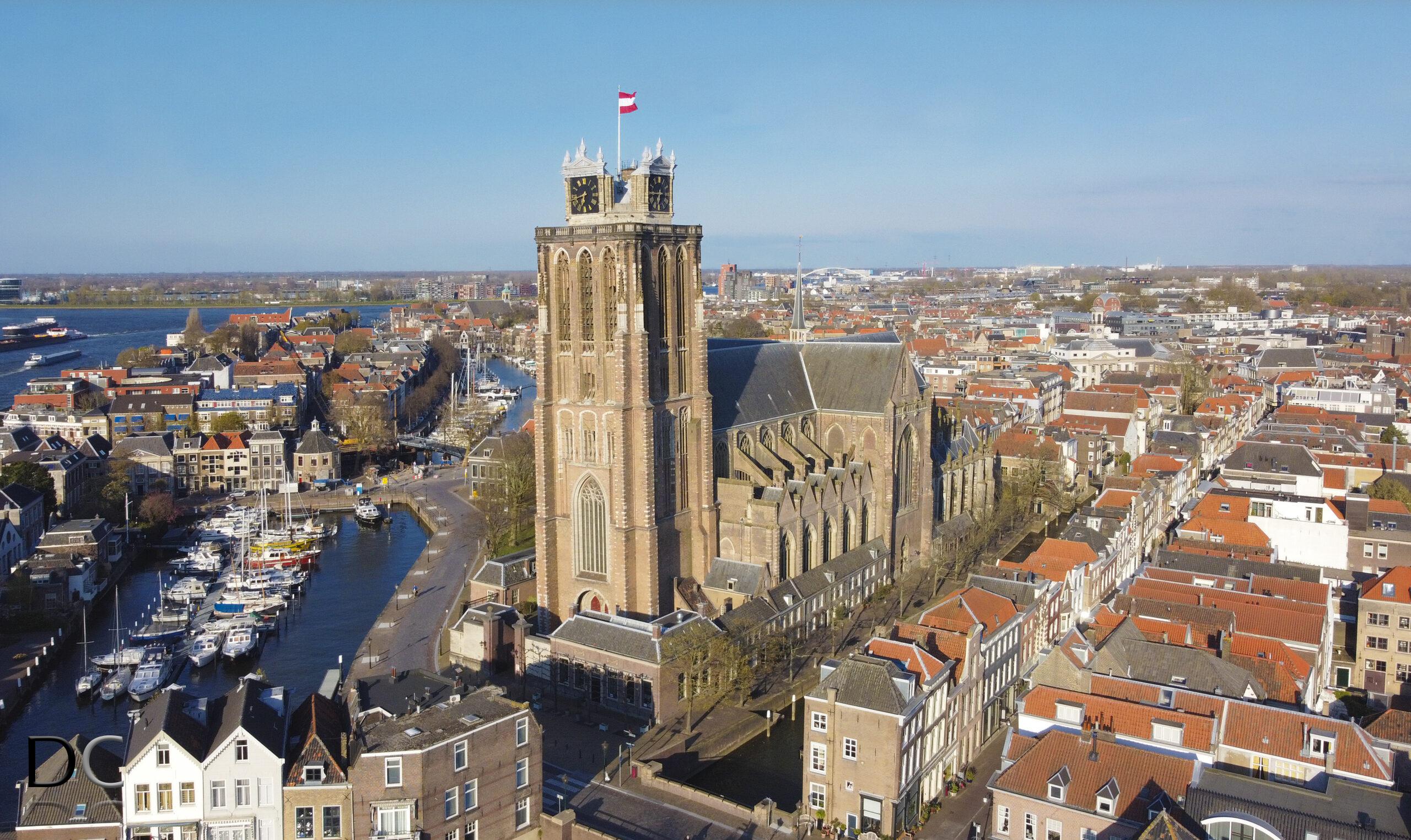 Visit the big church in Dordrecht